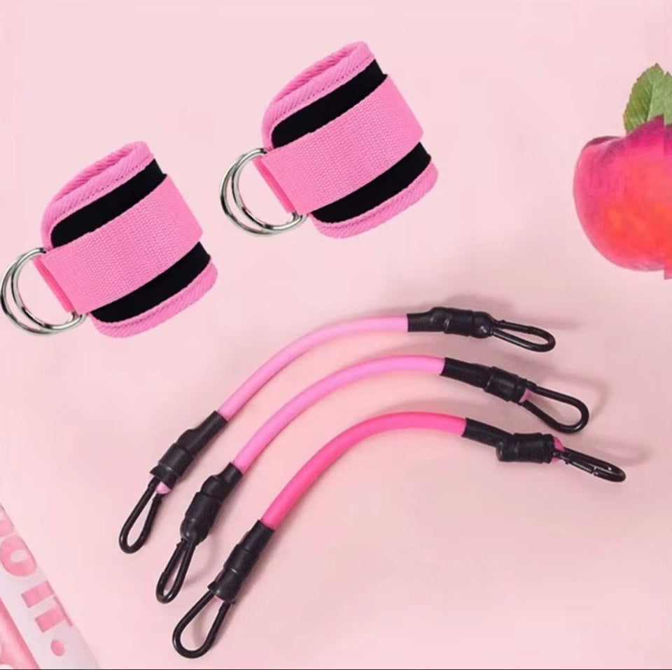 Ensemble Bande résistante avec boucles pour Fitness Yoga, Gym, musculation